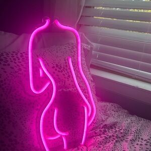 Pink Neon Nude Silhouette Wall Light